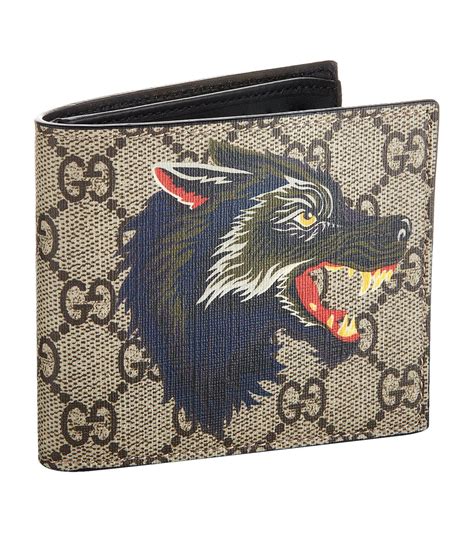 gucci wolf wallet|gucci zipper wallet.